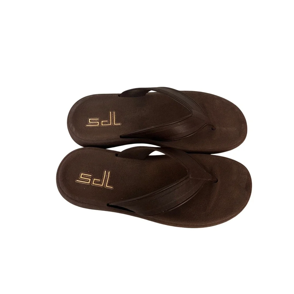 Sandelindas‎ Brown Rubber Thong Flip Flop Sandals Size 28 Made in Mexico